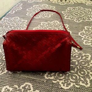 Structured Vintage 1980’s Crossbody leather braided handbag